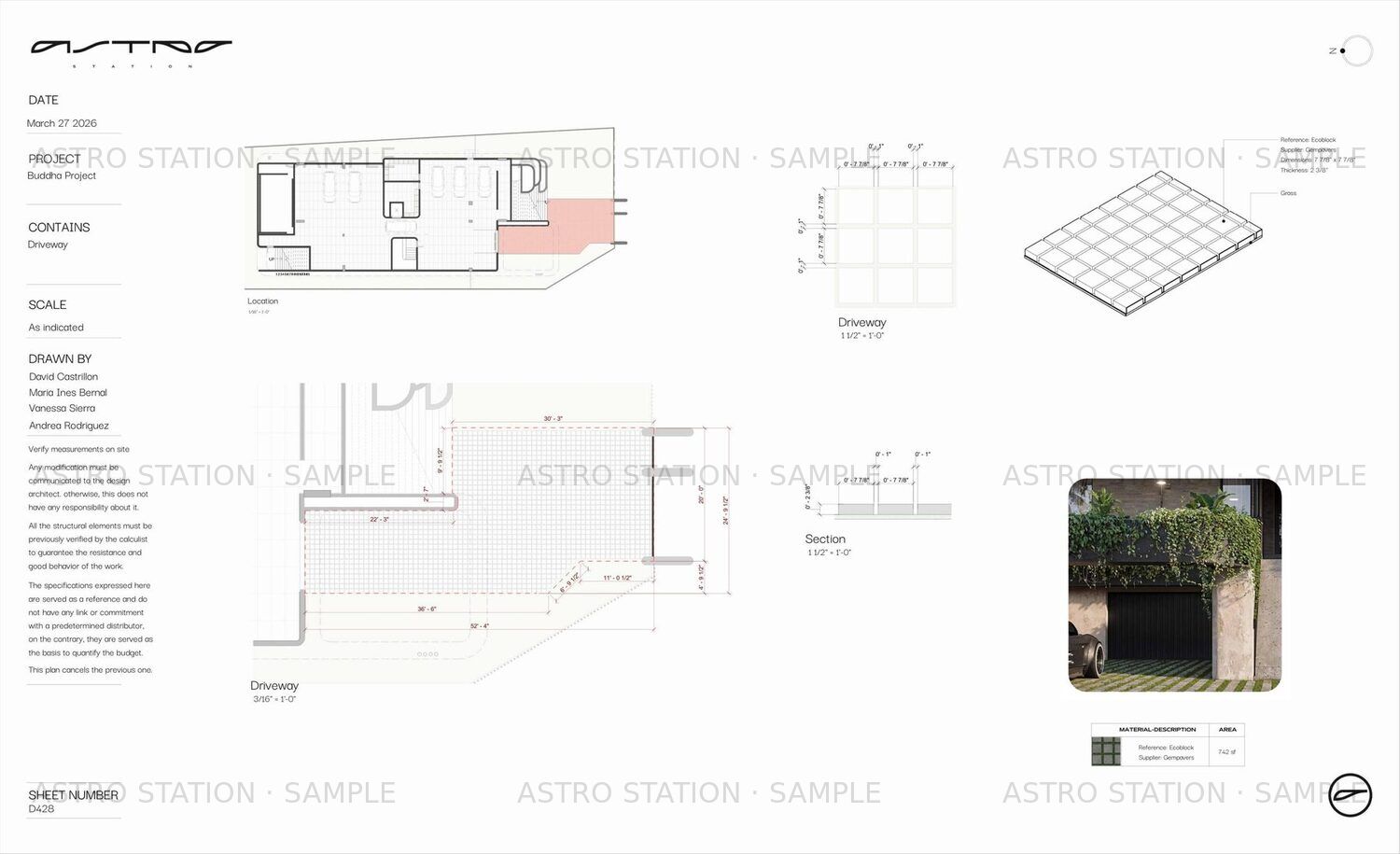 Sample package — millwork and casework details