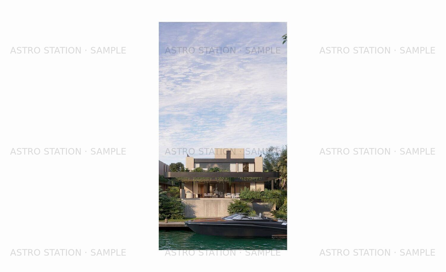 Sample package — exterior rendering