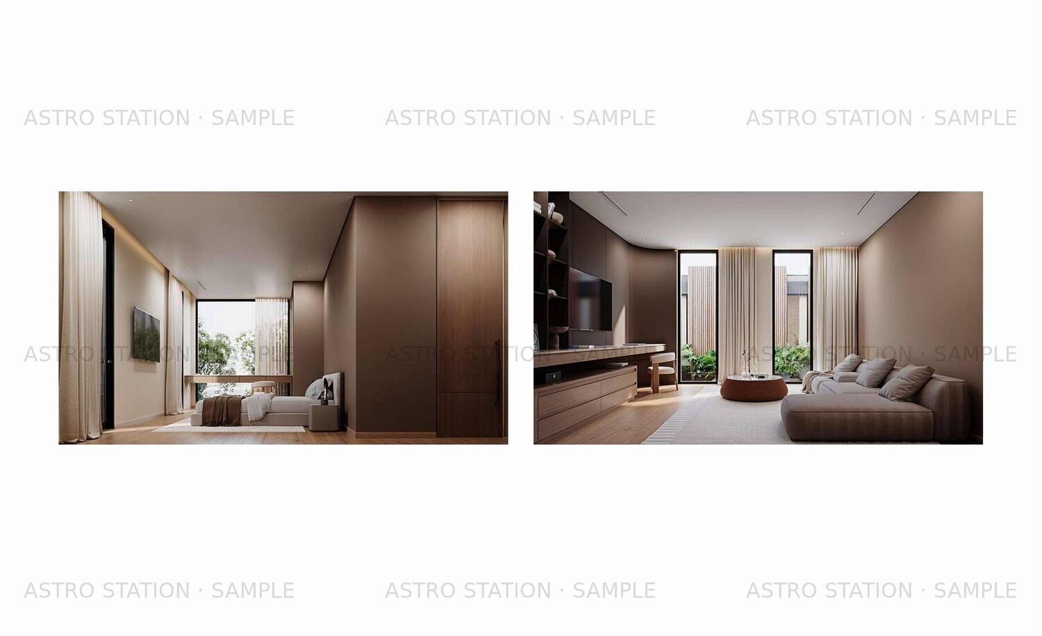 Sample package — interior renderings