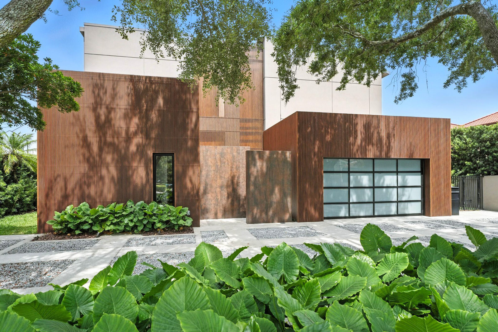 Completed re-facing — street façade