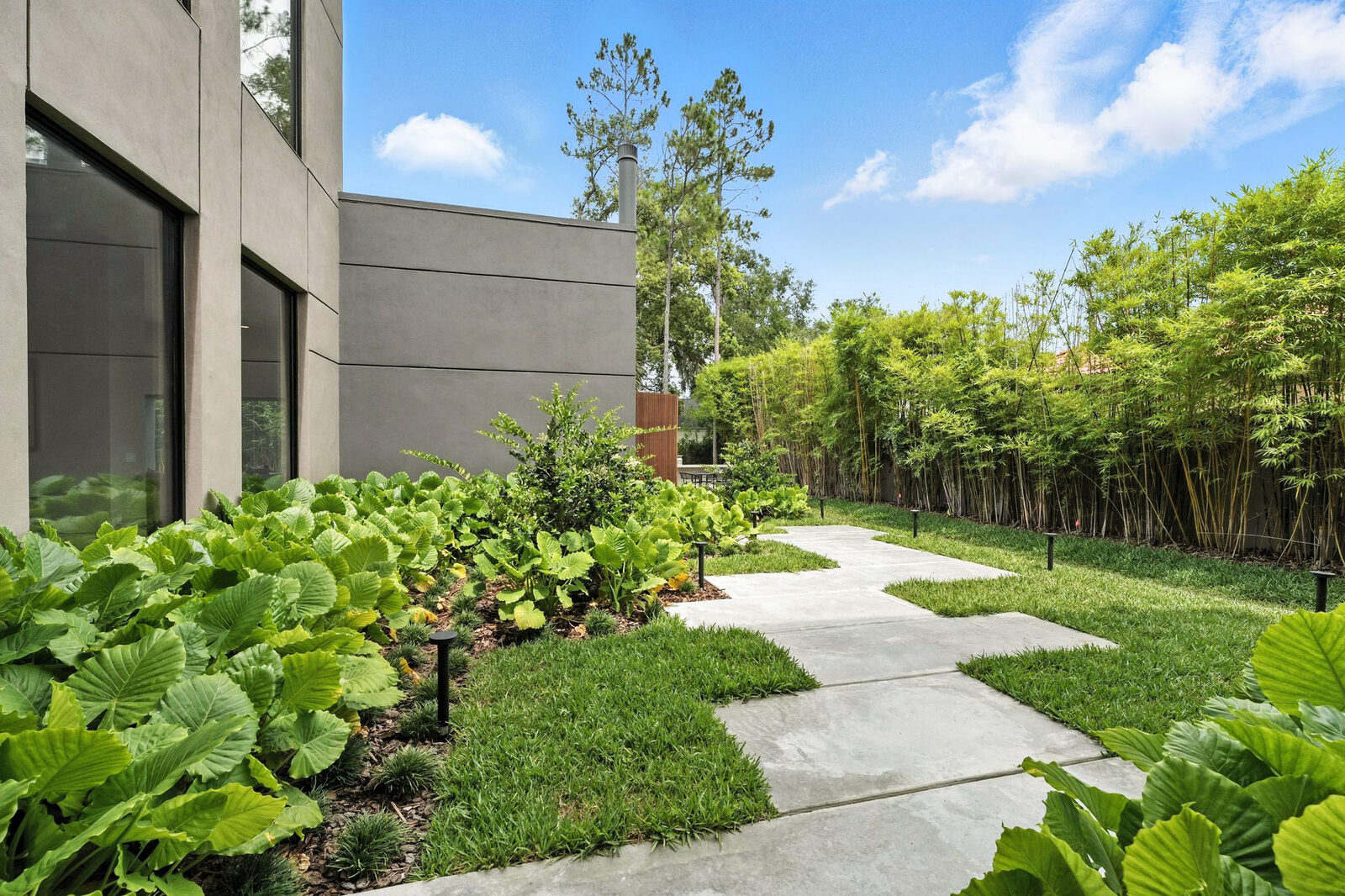 Garden path — after re-facing
