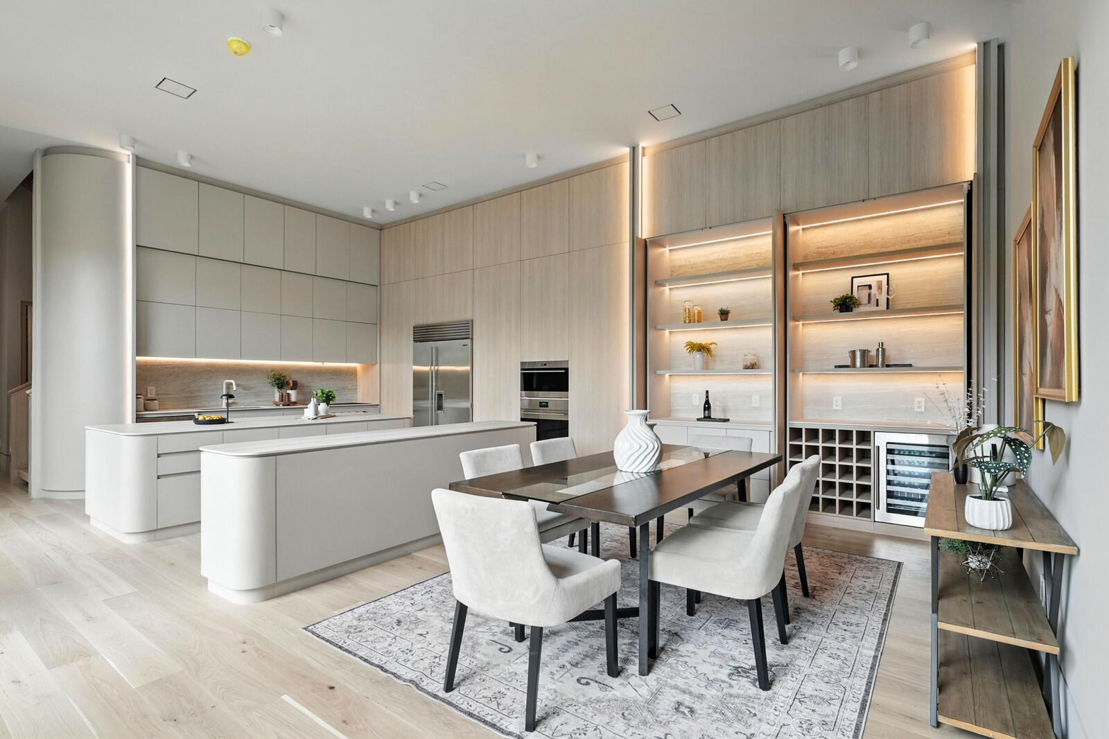Dining and kitchen — after