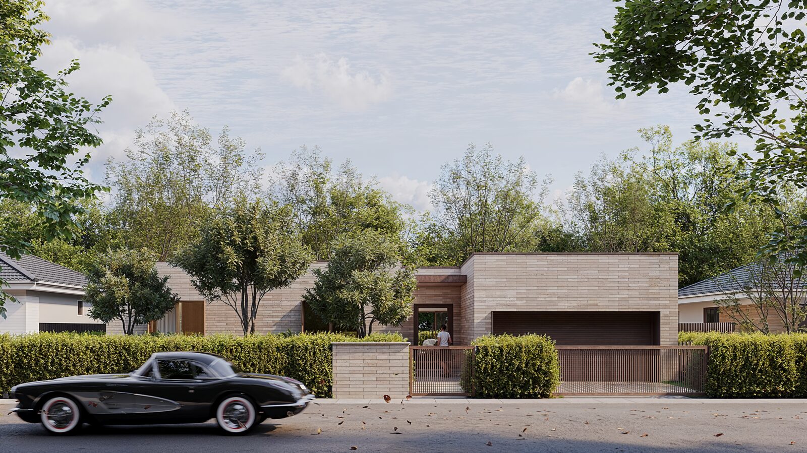 72 House — street elevation rendering