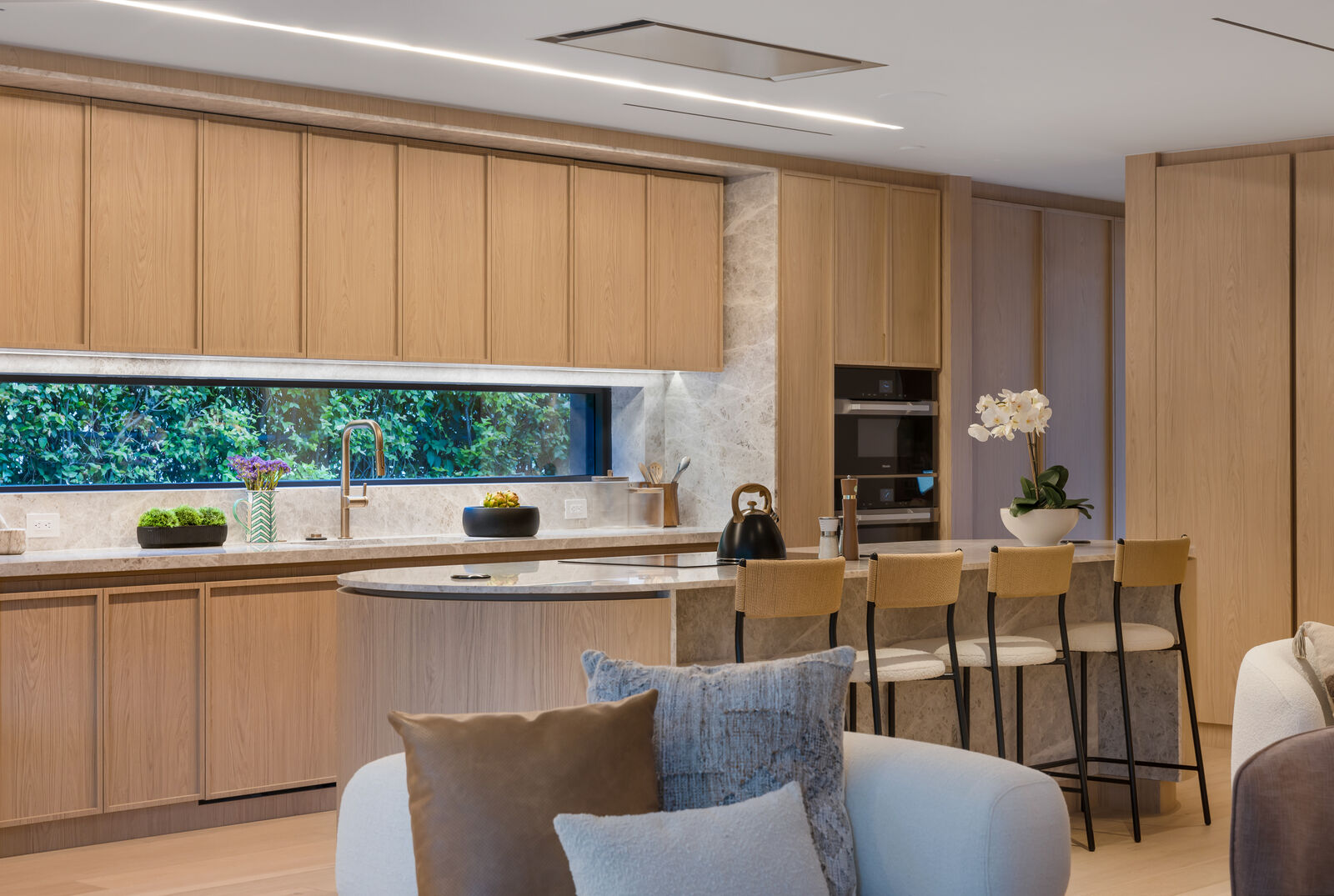 Dragon Millwork — installed display shelving, 72 House