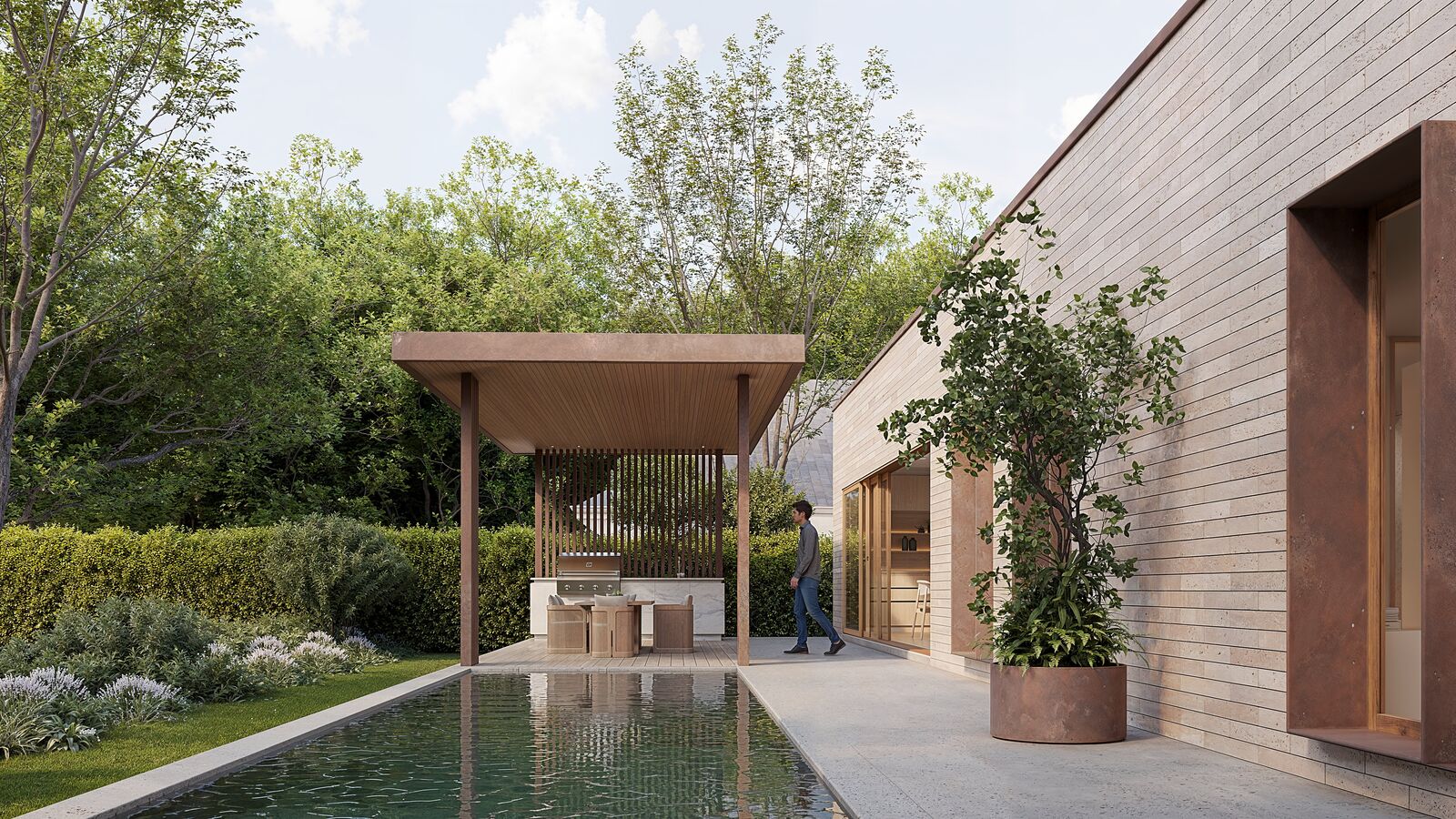 Visualization — 72 House pool pavilion
