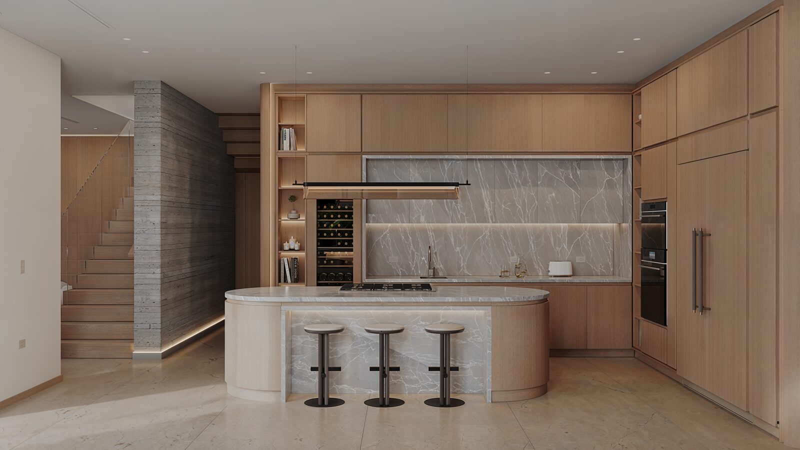 Jefferson House — kitchen rendering