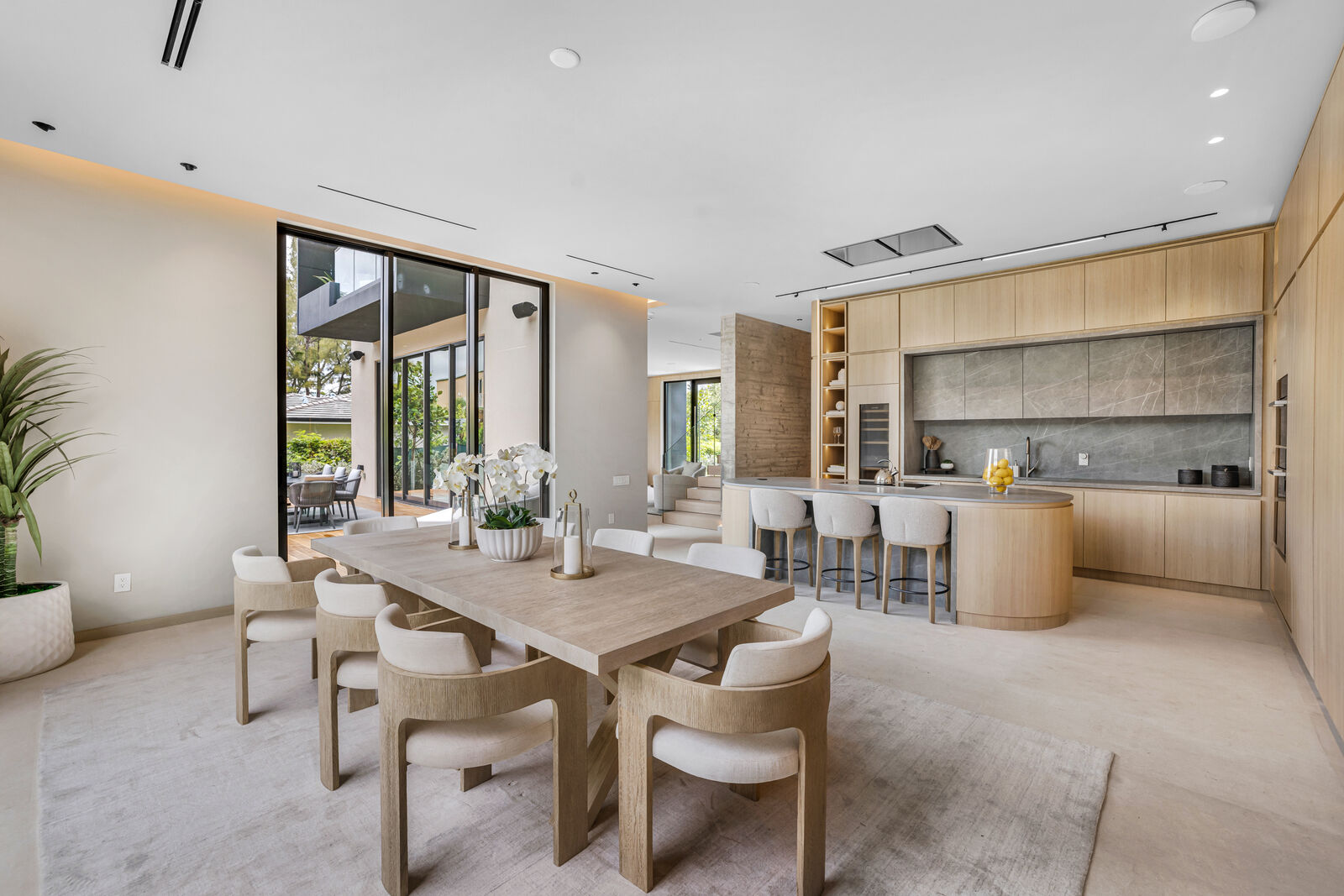 Dragon Millwork — installed dining and kitchen, Jefferson House