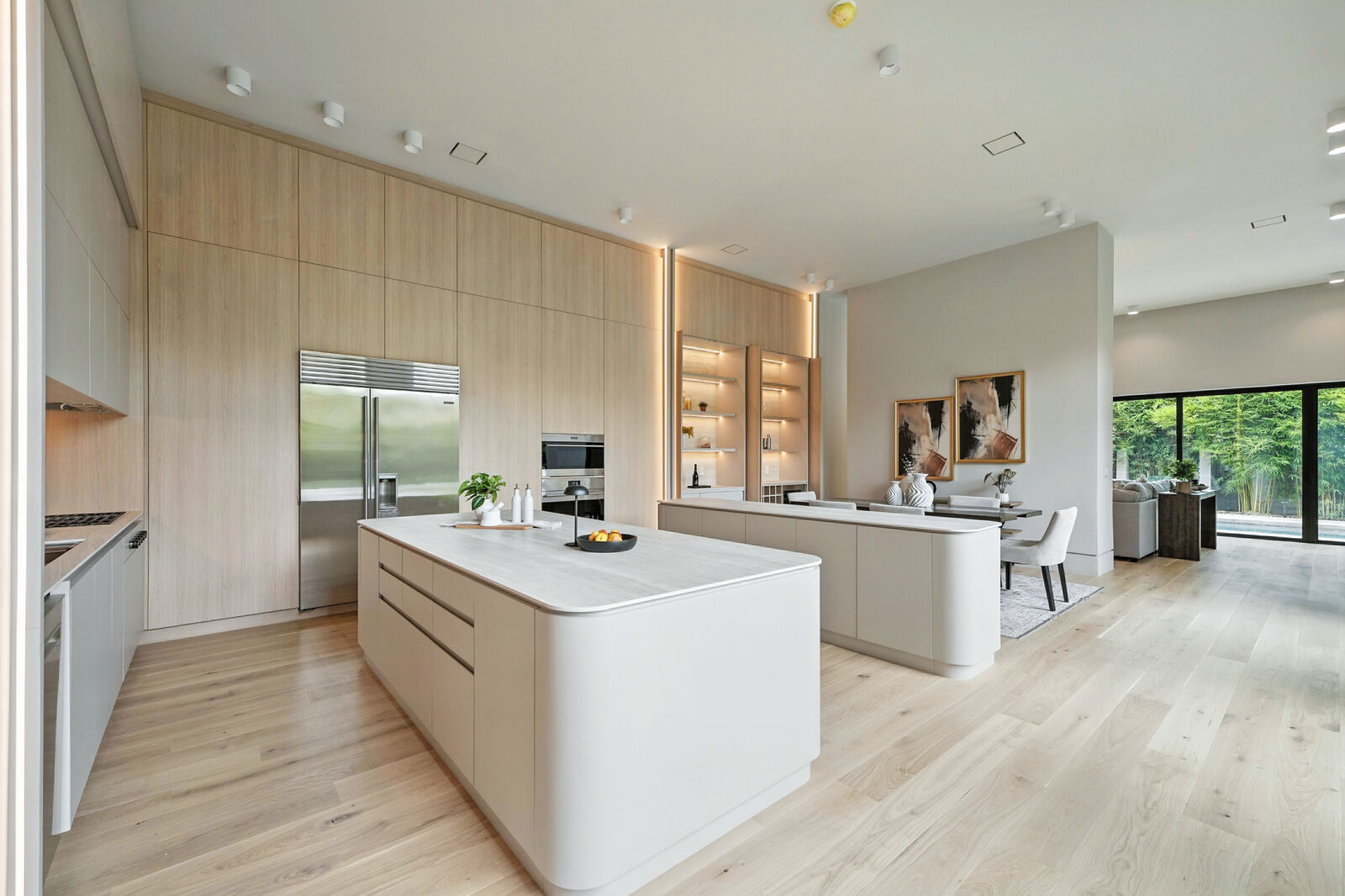 Dragon Millwork — installed kitchen and great room, Temple House