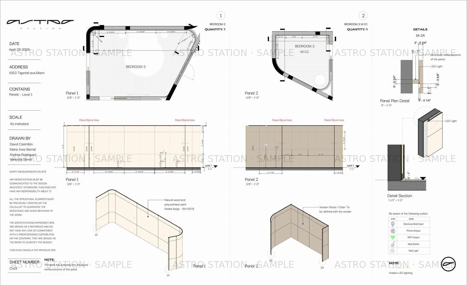 Dragon Millwork shop drawing — Tigertail casework elevations