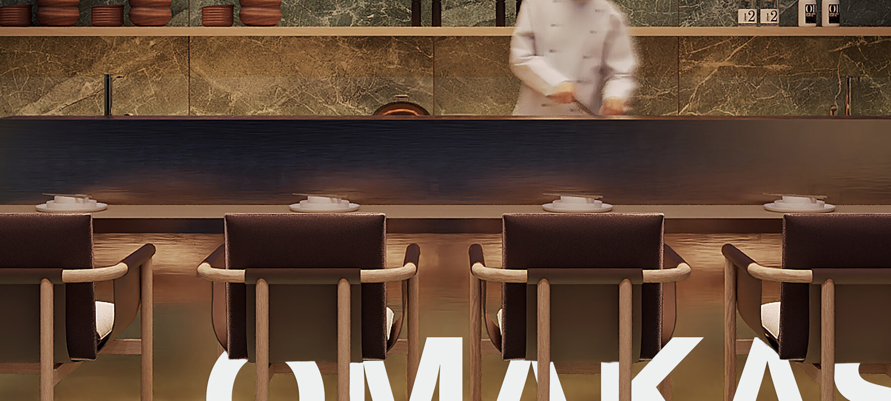 El Cielo · Omakase — the bar, chef at center