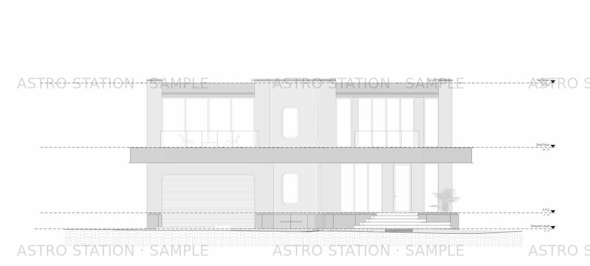 Nautilius House — Elevation