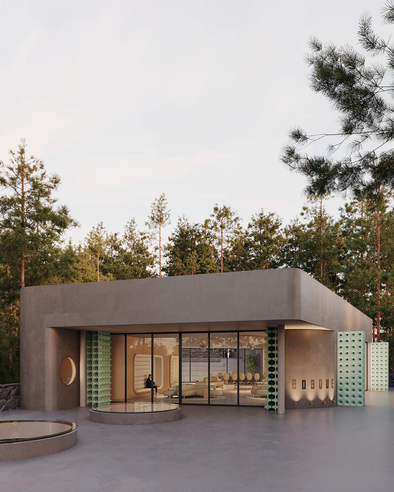 Visualization — exterior dusk study
